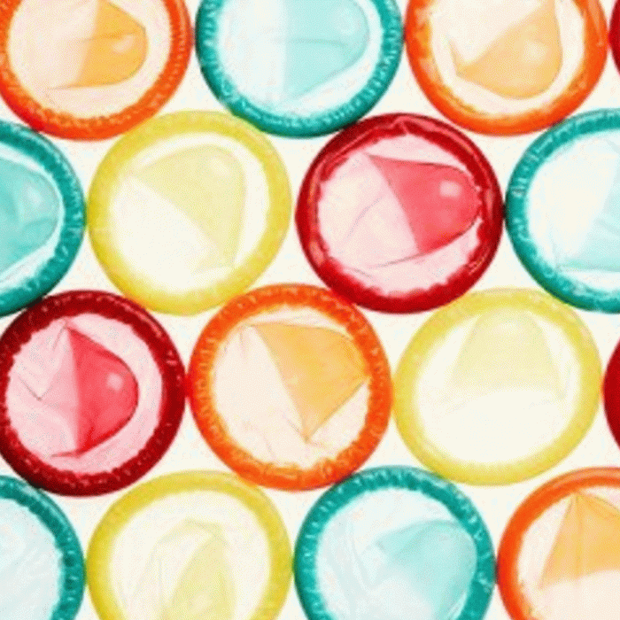 colourful condoms